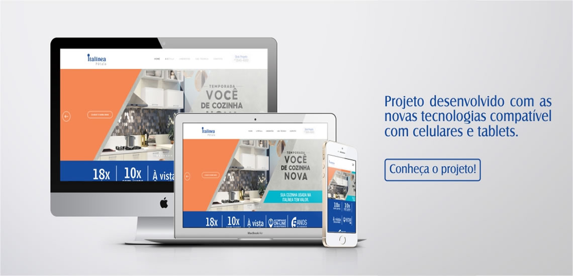 Criação de Sites para Loja de Móveis Planejados - Pétala Design - Móveis Planejados Italínea em São Gonçalo, Niterói, maricá, Rio de Janeiro