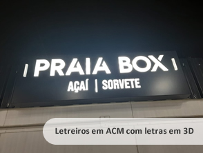 Letreiro em acm com acrílico em São Gonçalo - RJ