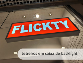 Letreiro em galvanizado com iluminação interna em Niterói - RJ