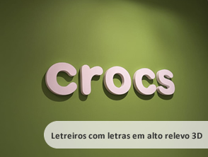 Letreiro em pvc expandido com letras em alto relevo 3D no Rio de Janeiro - RJ