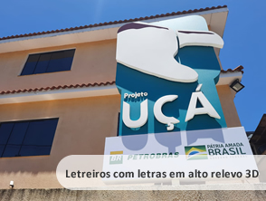 Letreiro galvanizado com letras em alto relevo 3D em São Gonçalo -  RJ