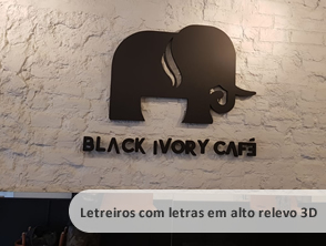 Letreiro em pvc expandido com letras em alto relevo 3D em  Niterói - RJ