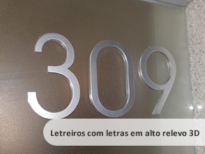 Letras 3D em inox no Rio de Janeiro - RJ