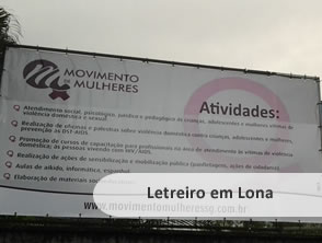 Letreiro com quadro em metalon com lona em  São Gonçalo - RJ