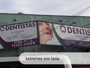 Letreiro com quadro em metalon com lona em Alcantara, São Gonçalo - RJ