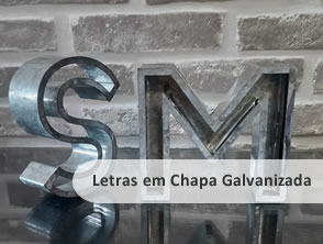 Letras em chapa galvanizada em Niterói - RJ