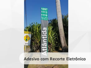 Adesivo com Recorte Eletrônico para o Condomínio Atlântida do Trigo em Niterói