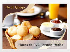 Placa de PVC personalizada para padarias em  Niterói, Maricá e Rio de Janeiro - RJ