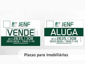 Placa de PVC personalizada para imobiliária em Niterói, Maricá e Rio de Janeiro - RJ