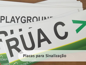 Placa de PVC personalizada  para sinalização de condomínio em Niterói, Maricá e Rio de Janeiro - RJ