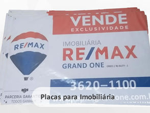 Placa de PVC personalizada para imobiliária em  Niterói, Maricá e Rio de Janeiro - RJ