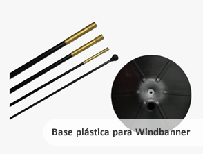 Base plástica + Haste flexível para Windbanner em Niterói, Maricá e Rio de Janeiro - RJ
