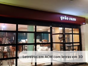 Letreiro em acm com iluminação interna em Icaraí - RJ