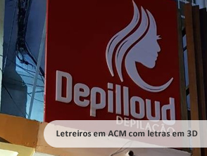 Letreiro em acm com pvc expandido em Niterói - RJ