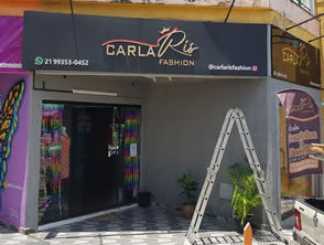 Letreiro em logo em pvc expandido com pintura especial em Itaipuaçu - Maricá