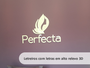 Letreiro em pvc expandido com letras em alto relevo 3D em Niterói - RJ