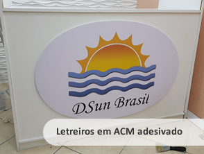 Letreiro em acm adesivado em Niterói - RJ