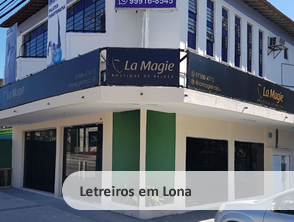 Letreiro com quadro em metalon com lona em Itaipu, Niterói - RJ