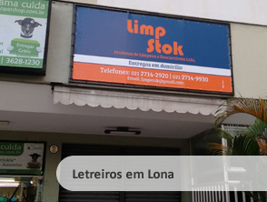 Letreiro com quadro em metalon com lona em Icaraí, Niterói - RJ