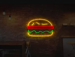 Placa Luminária em LED NEON para sua empresa em Niterói, RJ;